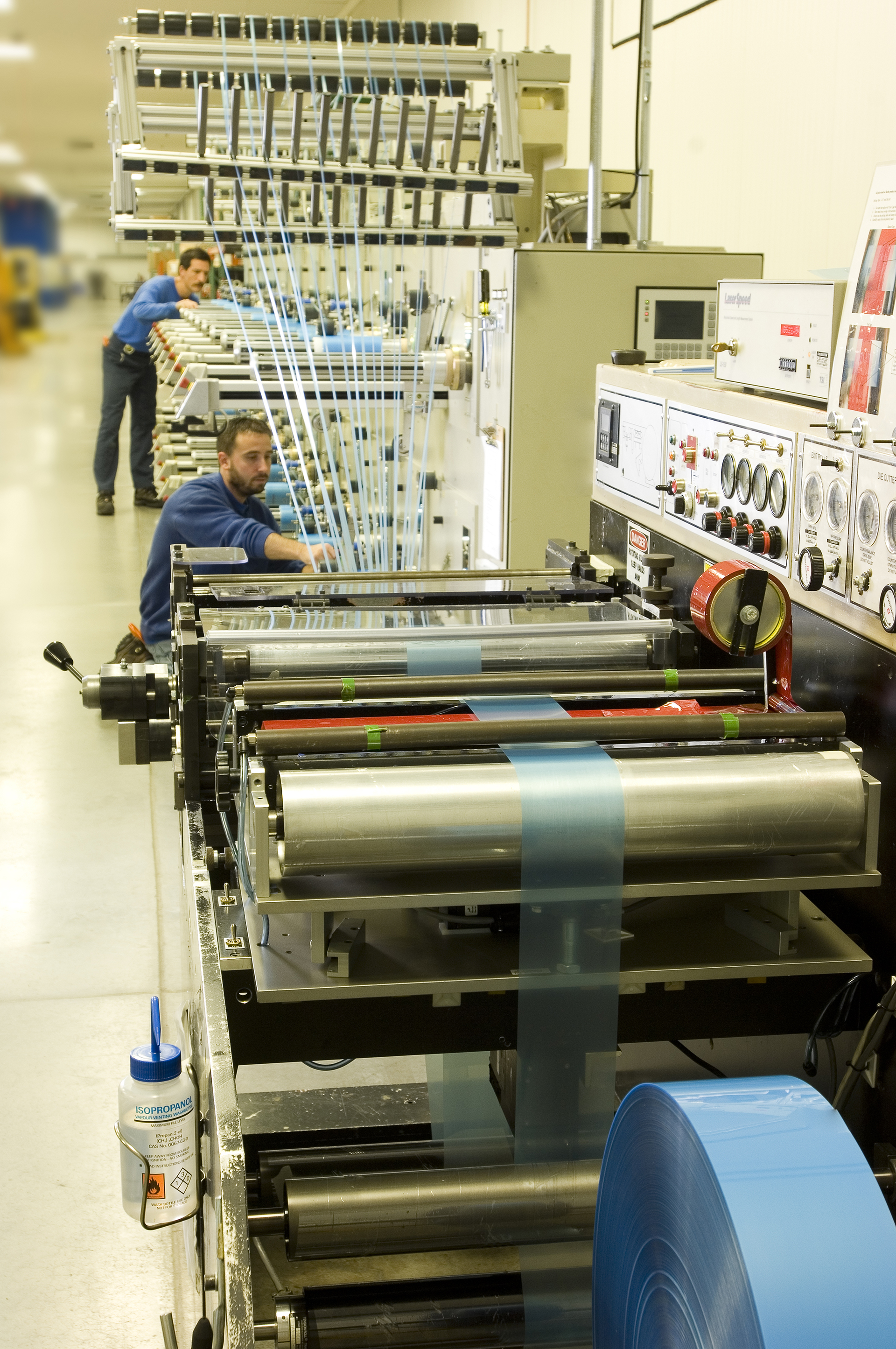 Spooling line at Web industries