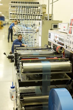 Spooling line at Web industries Spooling line at Web industries