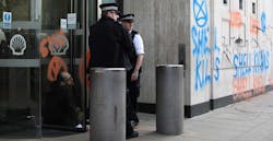 London Royal Dutch Shell headquarters vandalized London Royal Dutch Shell headquarters vandalized