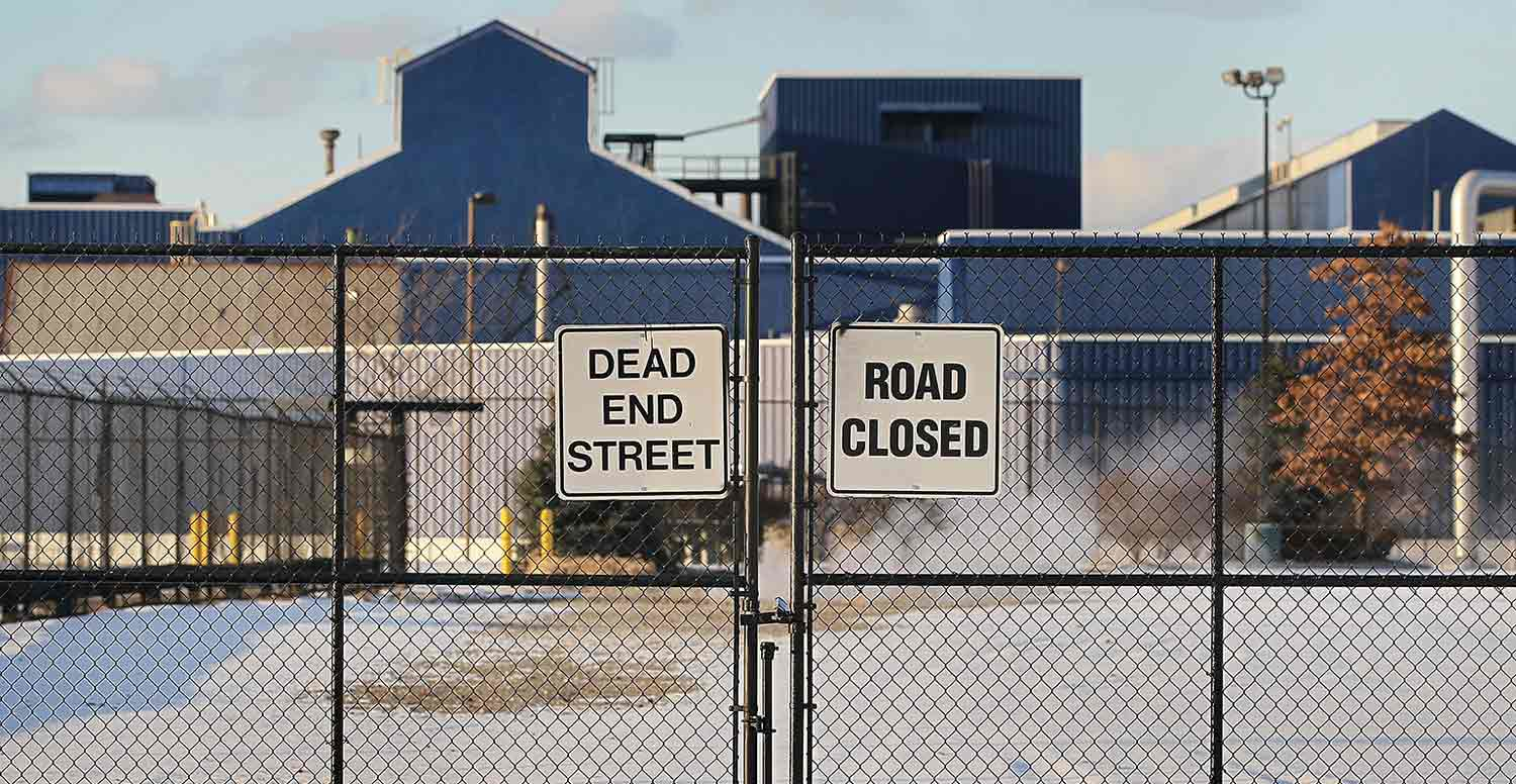 Shuttered American Axle plant in Hamtramck, Michigan
