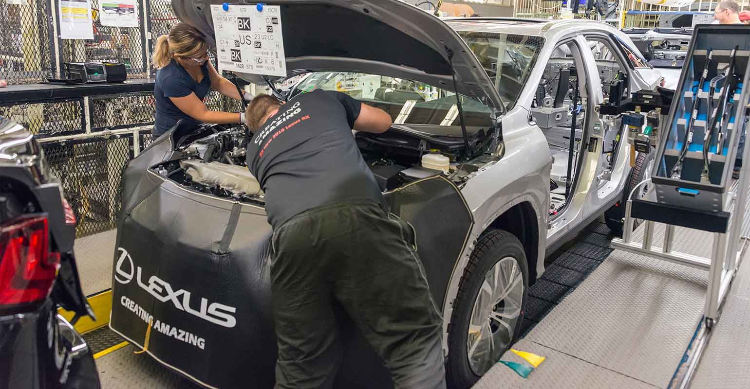 Toyota Lexus plant in Canada factory