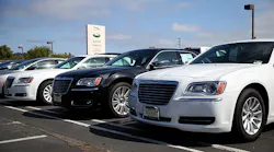 Chrysler cars on sales lot