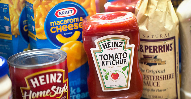 Heinz ketchup and kraft macaroni and cheese