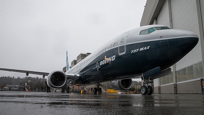 A Boeing 737 MAX 9 airplane.