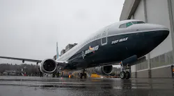 A Boeing 737 MAX 9 airplane.