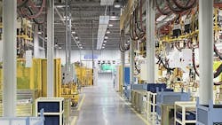 The interor of a factory floor. The interor of a factory floor.