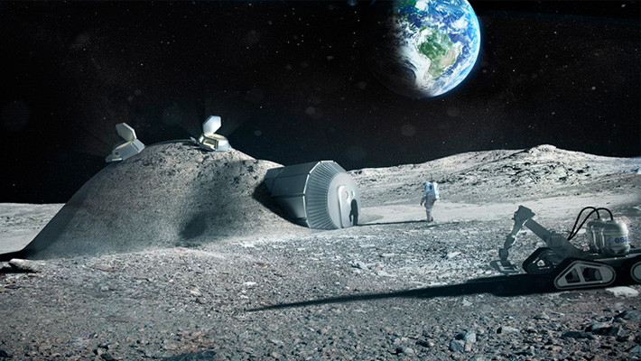 A prototype image of a Moon colony.