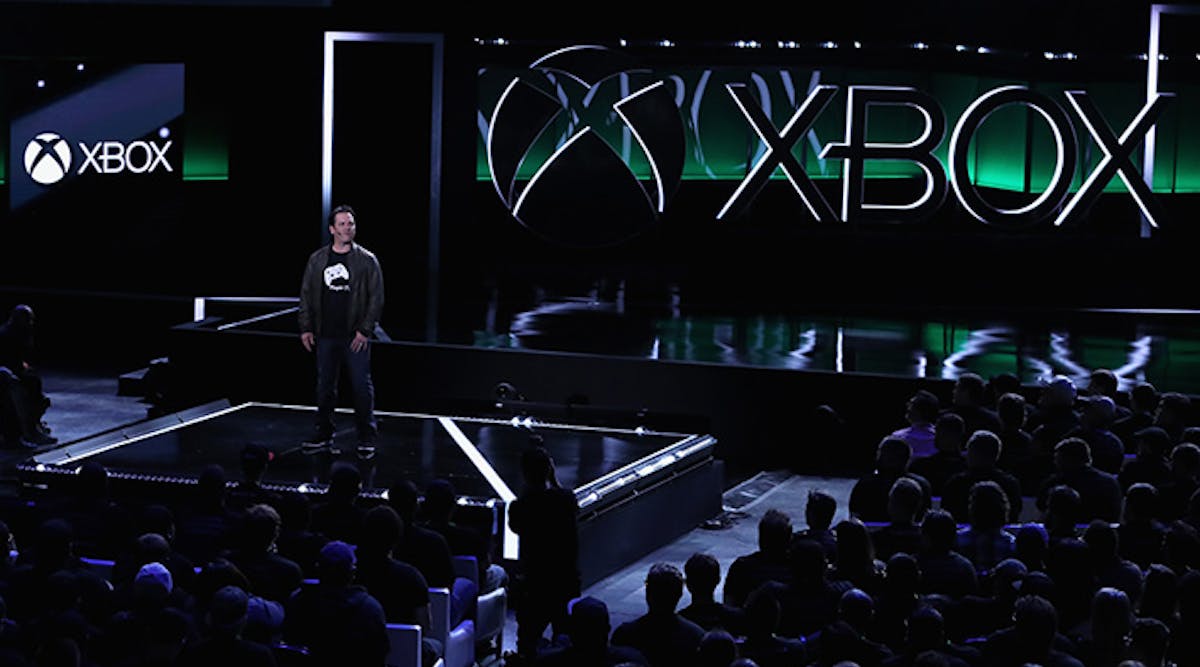 Microsoft Xbox CEO Phil Spencer speaks at a promotional event in June 2017.