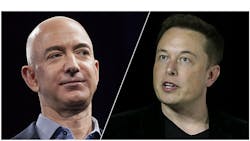 Jeff Bezos and Elon Musk. Jeff Bezos and Elon Musk.