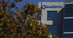 Qualcomm sign on building Qualcomm sign on building