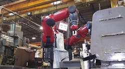 A Rethink Robotics Baxter robot at work at Standby Screw in Berea Ohio