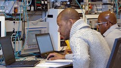 LeAndre 'Dre' Davis trains during Rockwell Automation's Academy for Advanced Manufacturing. LeAndre 'Dre' Davis trains during Rockwell Automation's Academy for Advanced Manufacturing.
