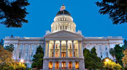 California state capitol in the evening