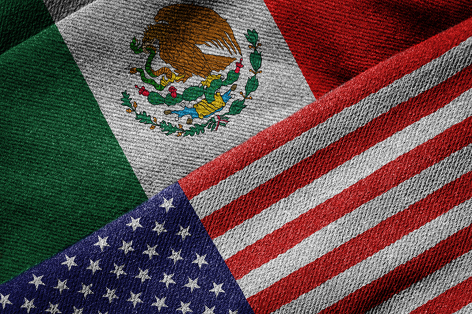 US and Mexico Flags