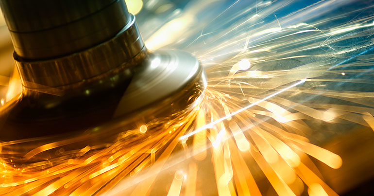 metal grinding up close