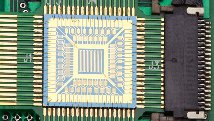 A computer chip developed and designed by NASA.