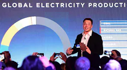 Elon Musk introduces the idea of his record-setting battery during a September press event.