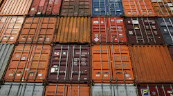 A wall of shipping containers.