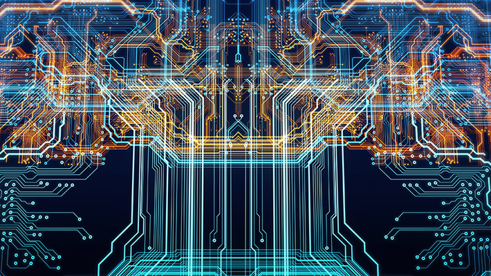 A digital printed circuit board.