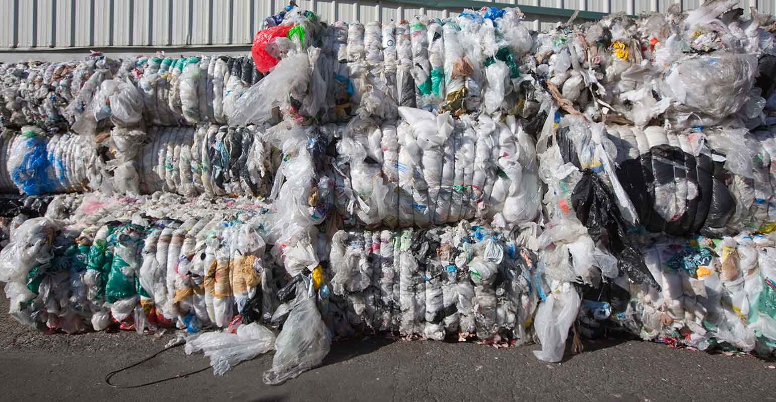 packaged plastic trash