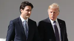 Canadian Prime Minister Justin Trudeau, left, and U.S. President Donald Trump.