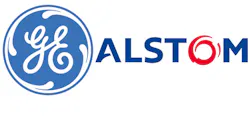 Corporate logos of GE and Alstom.