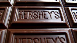 A sheet of Hershey's chocolate. A sheet of Hershey's chocolate.