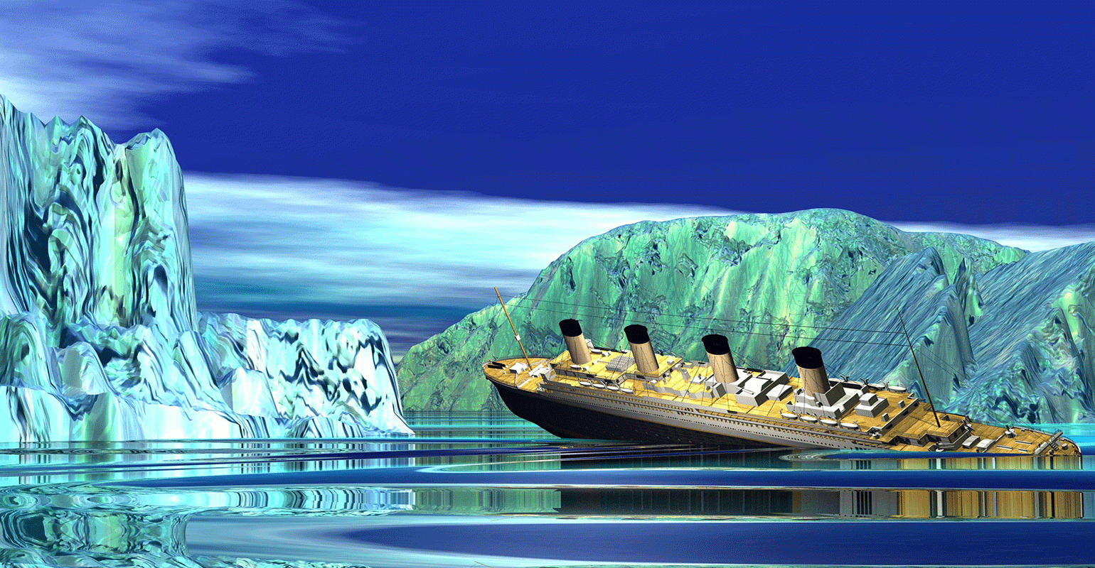 ship listing in the water illustration