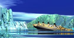 ship listing in the water illustration ship listing in the water illustration