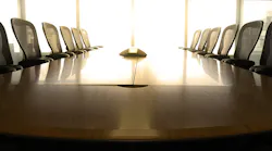 Boardroom table with glare