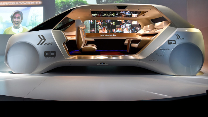 The Panasonic concept autonomous car at CES 2018.