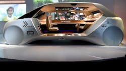 The Panasonic concept autonomous car at CES 2018. The Panasonic concept autonomous car at CES 2018.
