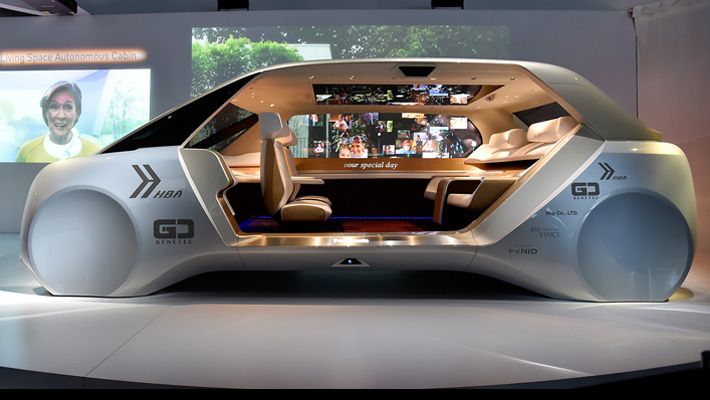 The Panasonic concept autonomous car at CES 2018.
