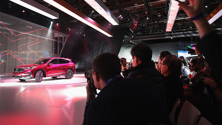 Acura unveils their new RDX prototype at the North American International Auto Show in Detroit.