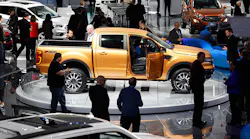 The Ford exhibit at the North American International Auto Show in Detroit.