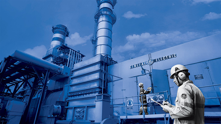 The exterior of a GE factory in Singapore.