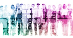 group of people lined up group of people lined up