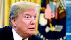 Donald Trump sits in the Oval Office in January 2018. Donald Trump sits in the Oval Office in January 2018.