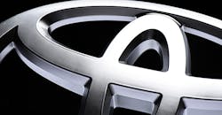 Toyota logo up close Toyota logo up close