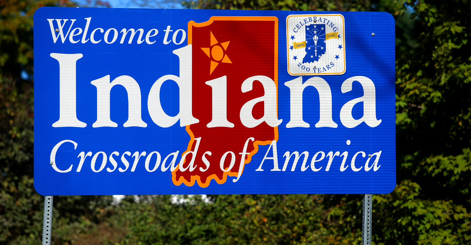 welcome to indiana sign