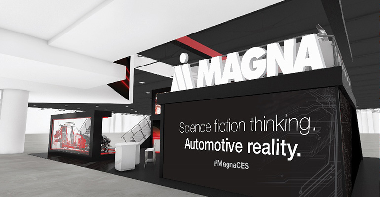 Rendering of Magna booth for CES