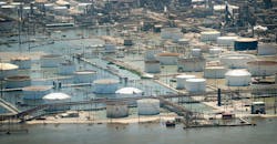 Hurricane Harvey flooding in industrial Houston area Hurricane Harvey flooding in industrial Houston area