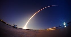 rocket launch at night rocket launch at night