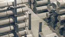 overhead view of steel inventory overhead view of steel inventory