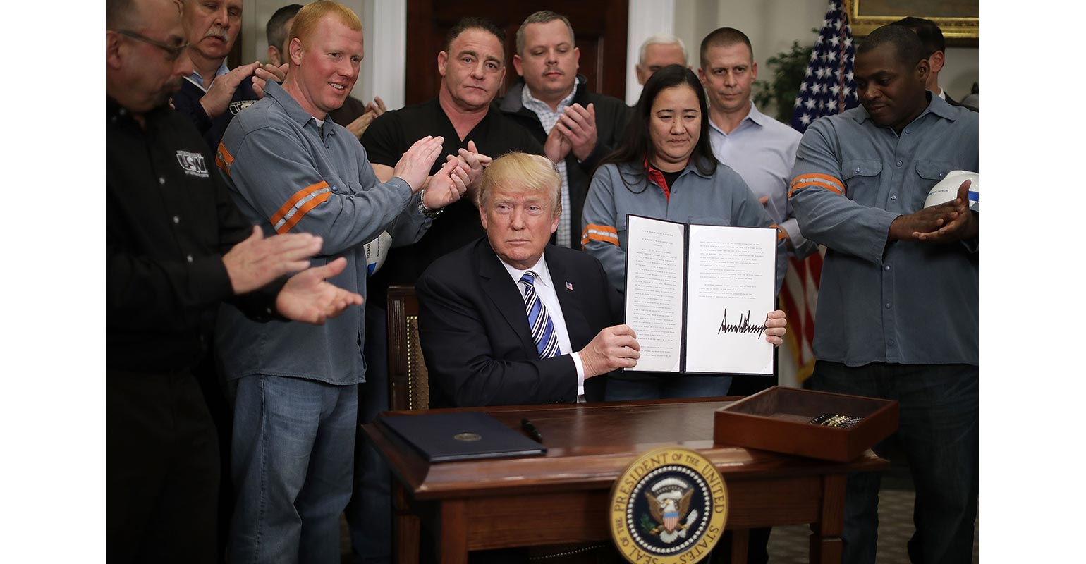 Trump signing steel and aluminum order