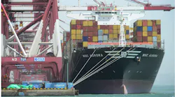 container ship at Qingdao China port