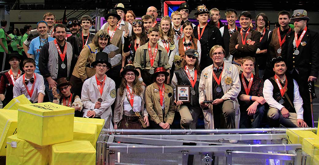 STEMpunk robotics team group photo