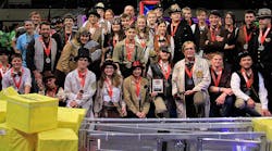 STEMpunk group photo, taken after the robotics team won the Engineering Inspiration award in Duluth, Minn.