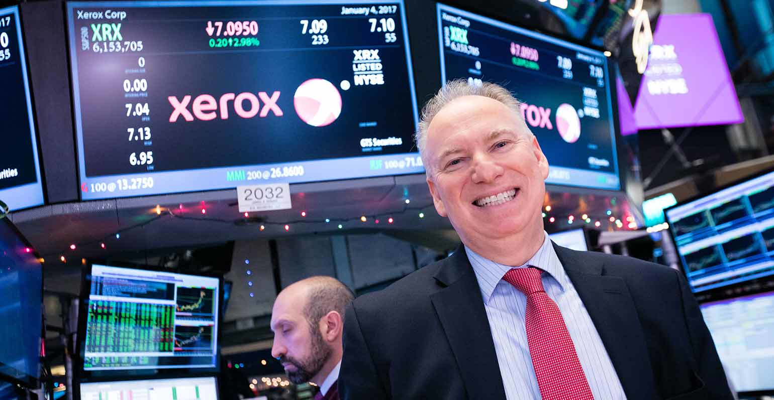 Xerox CEO Jeff Jacobson on NYSE floor