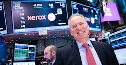 Xerox CEO Jeff Jacobson on NYSE floor Xerox CEO Jeff Jacobson on NYSE floor